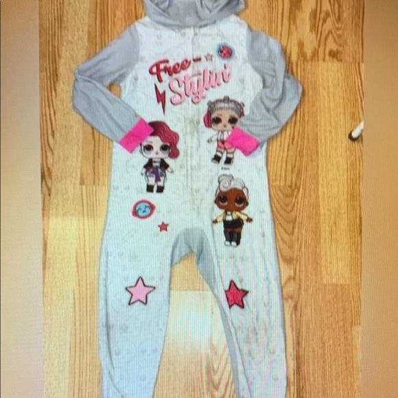 Kids One Piece with Fun Characters - Gray and Pink - Picture 1 of 3